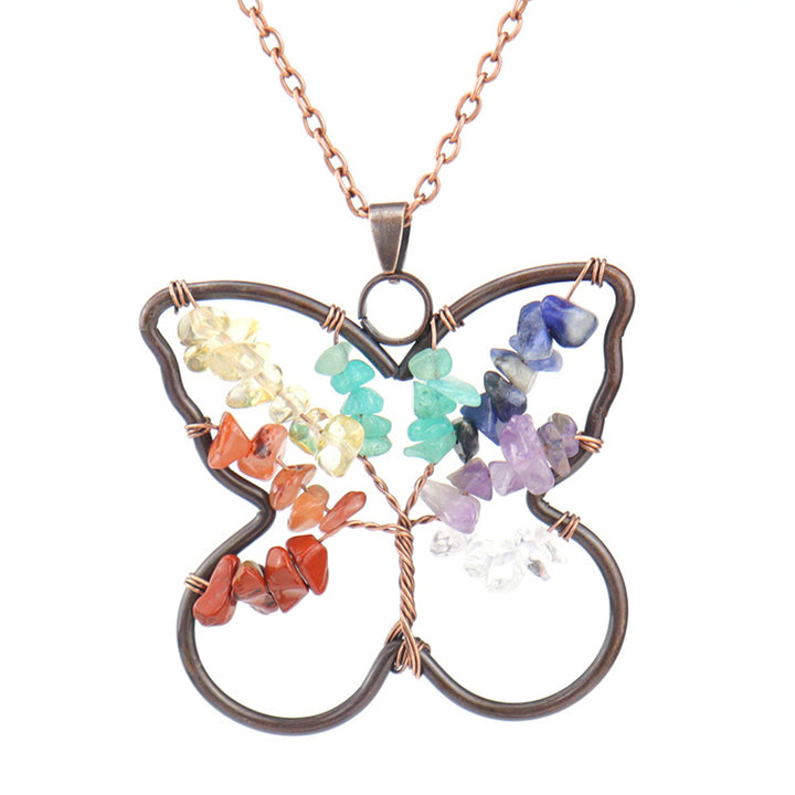 Chakra Butterfly Healing Necklace - Chakra - image 0