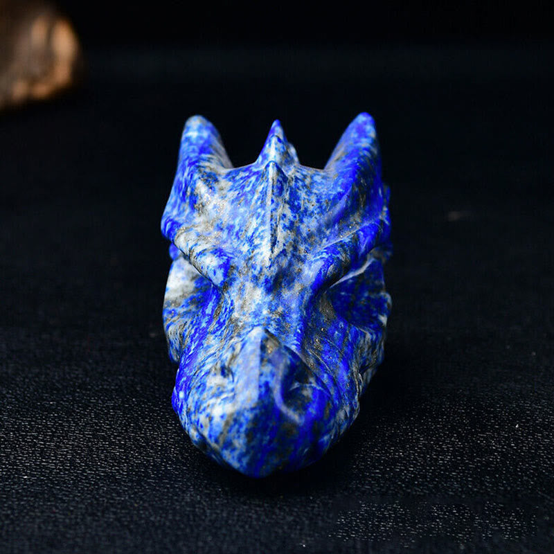Olivenorma 3.2 Inch Dragon Head Skull Gemstone Decoration - image 4