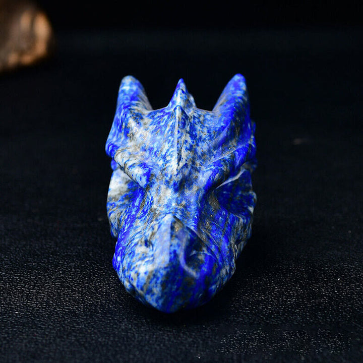 Olivenorma 3.2 Inch Dragon Head Skull Gemstone Decoration - image 4