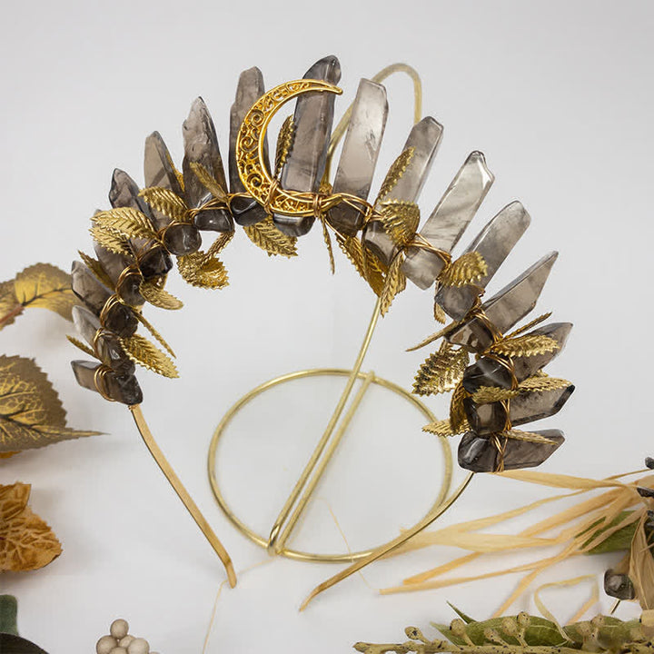 Olivenorma Smoky Quartz Witch Crystal Crown - image 5