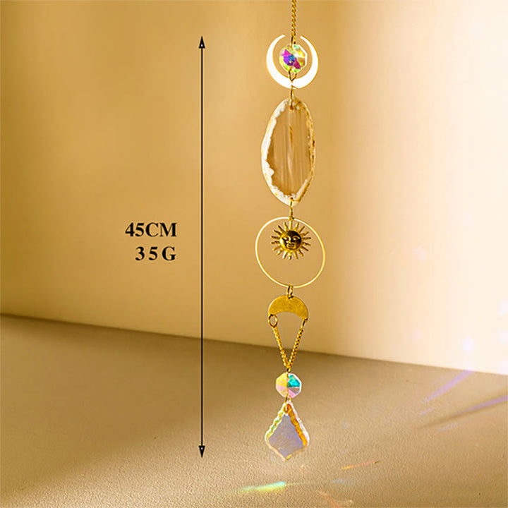 Olivenorma Natural Crystal Agate Chip Suncatcher Wind Chime  - Agate - image 7
