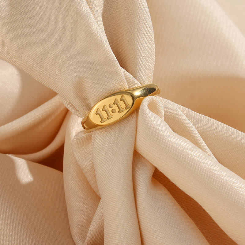 Olivenorma 11:11 Angel Number Dainty Necklace And Ring - Ring#8 - image 3