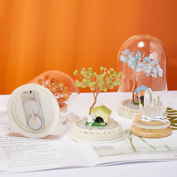 Olivenorma Natural Crystal Glass Cover Feng Shui Tree Decoration - image 41