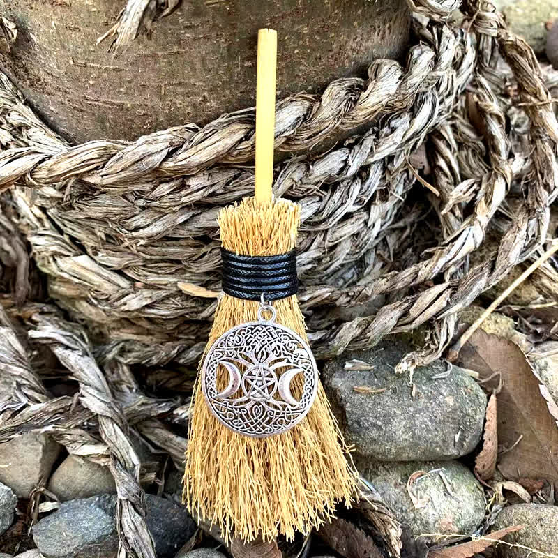 Olivenorma Handmade Mini Broom Crystal Ornamet - Tree Of Life & Silver - image 19