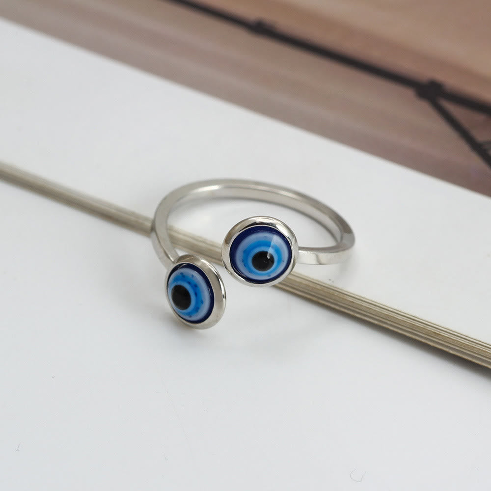 Olivenorma White Zircon Gold Plated Evil Eye Women Ring - image 17
