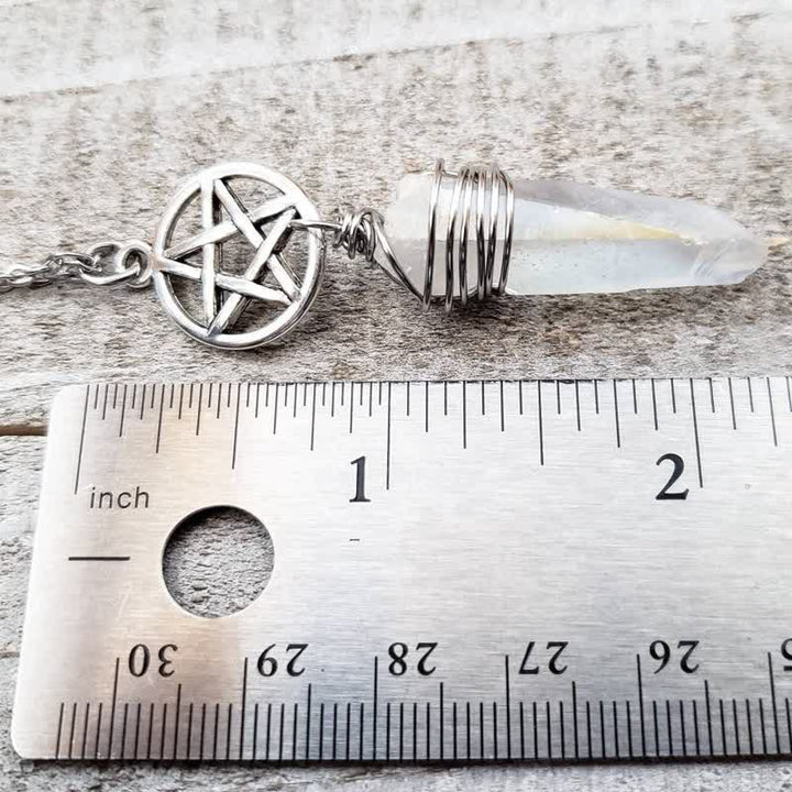 Olivenorma Pentagram Quartz Witch Necklace - image 3
