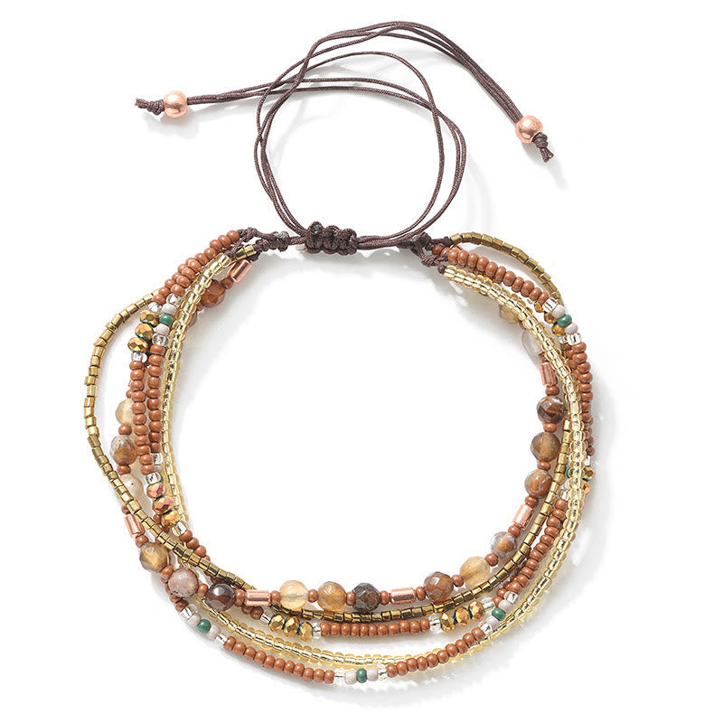 Olivenorma Round Beaded Vacation Bohemian Bracelets - Sun Stone - image 10