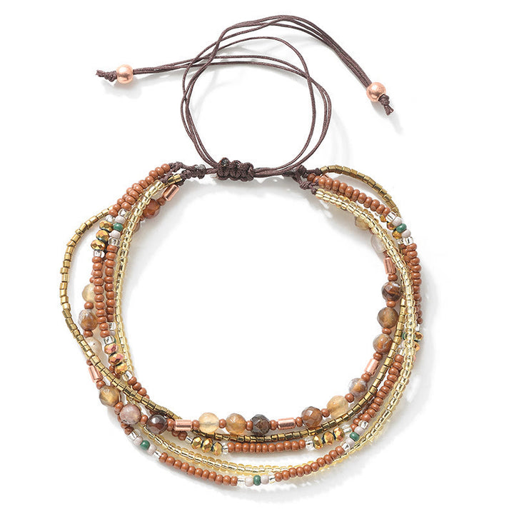 Olivenorma Round Beaded Vacation Bohemian Bracelets - Sun Stone - image 10