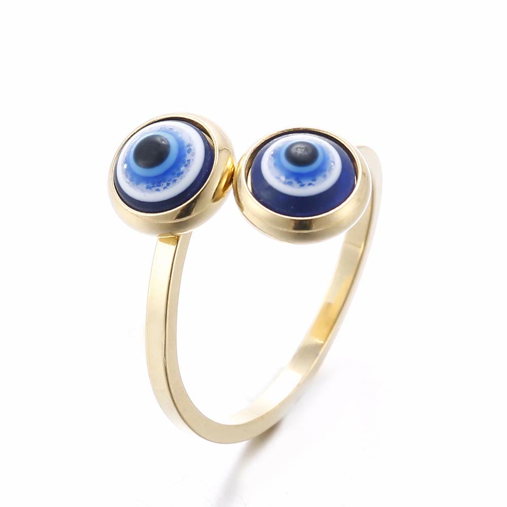 Olivenorma White Zircon Gold Plated Evil Eye Women Ring - Evil Eye - Gold - image 0