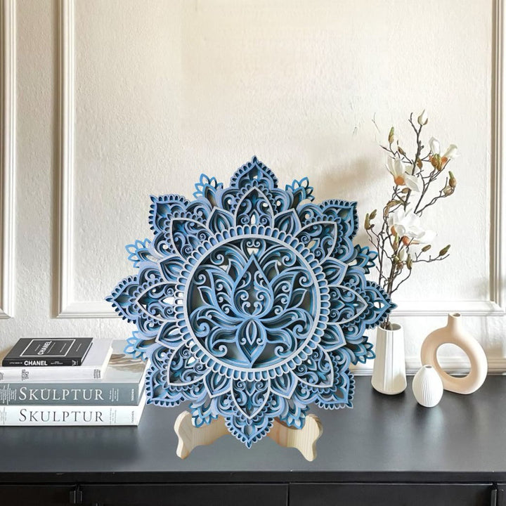 Olivenorma Blue Lotus Mandala 3D Painting Wall Decor - image 8