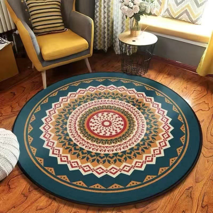 Olivenorma Mandala Round Area Rug Machine Washable Carpet - Mandala#12 - 180*180cm - Crystal Velvet - image 13
