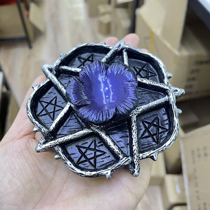 Olivenorma Star Sphere Crystal Ball Stand Decoration - Silver Five Star Edge - image 5