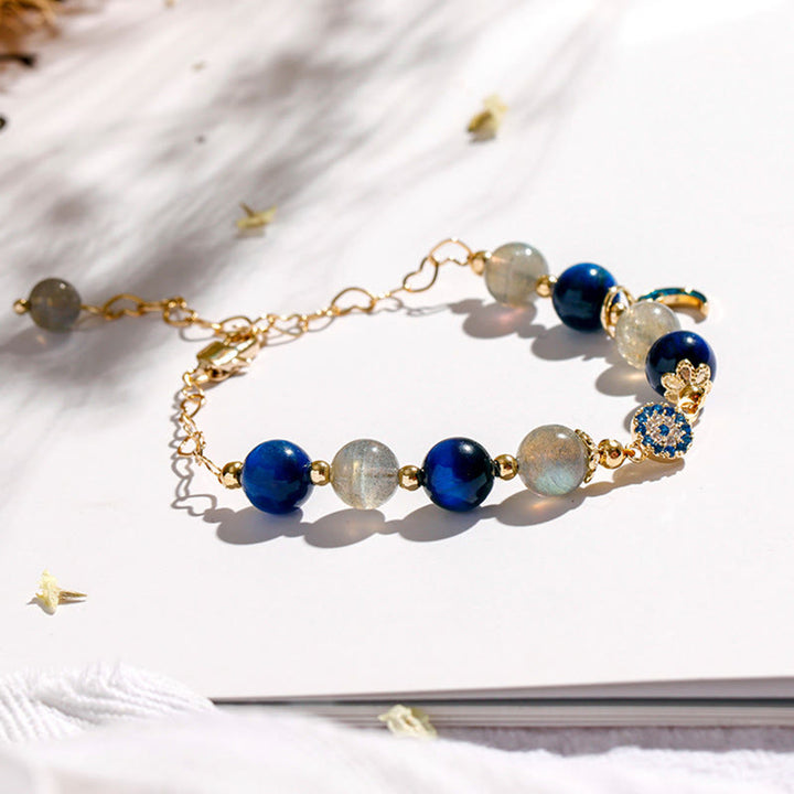 Olivenorma Moonstone Sapphire Evil Eye Bracelet - image 4