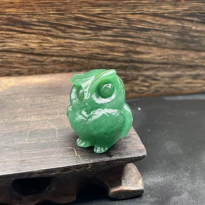 Olivenorma 3.5cm Natural Crystal Owl Ornament Gemstone Decoration - image 52