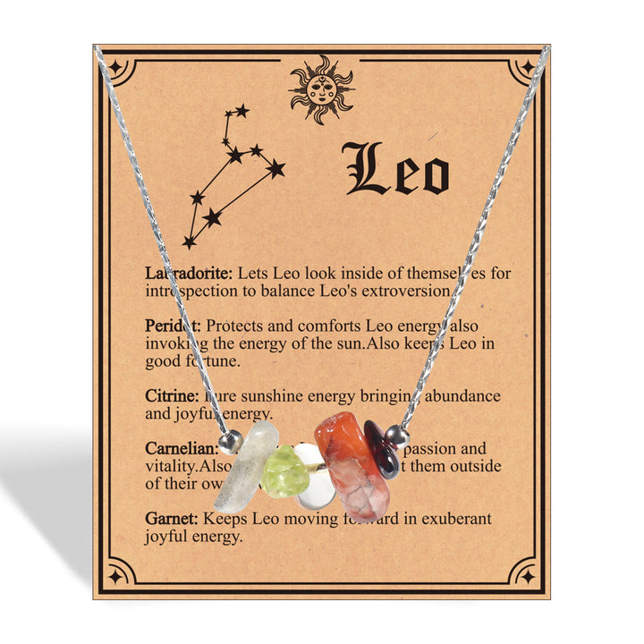 Olivenorma Natural Stone Zodiac Sign Choker Necklace - Leo - image 12