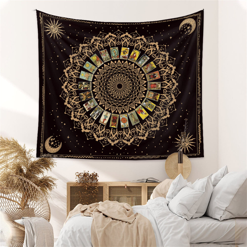 Olivenorma Vintage Tarot Sun and Moon Wall Art Tapestry - image 1