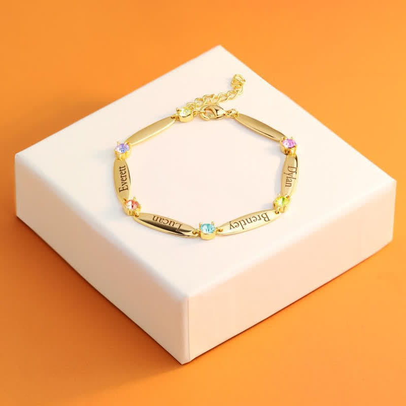 Olivenorma Family Names and Birthstones Bracelet - image 4