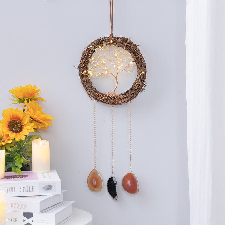 Olivenorma Agate Pendant Tree Vine Tree of Life Ornament - image 1