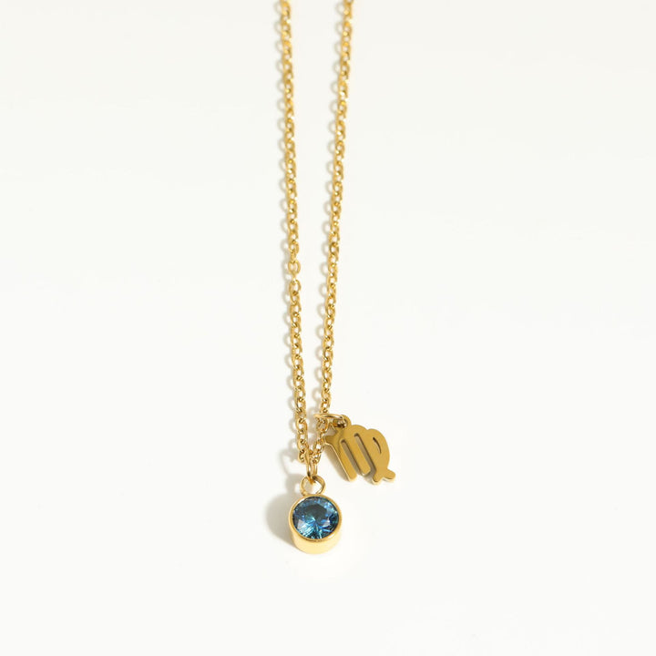 Olivenorma Zodiac Rune Birthstone Stainless Steel Necklace - image 28