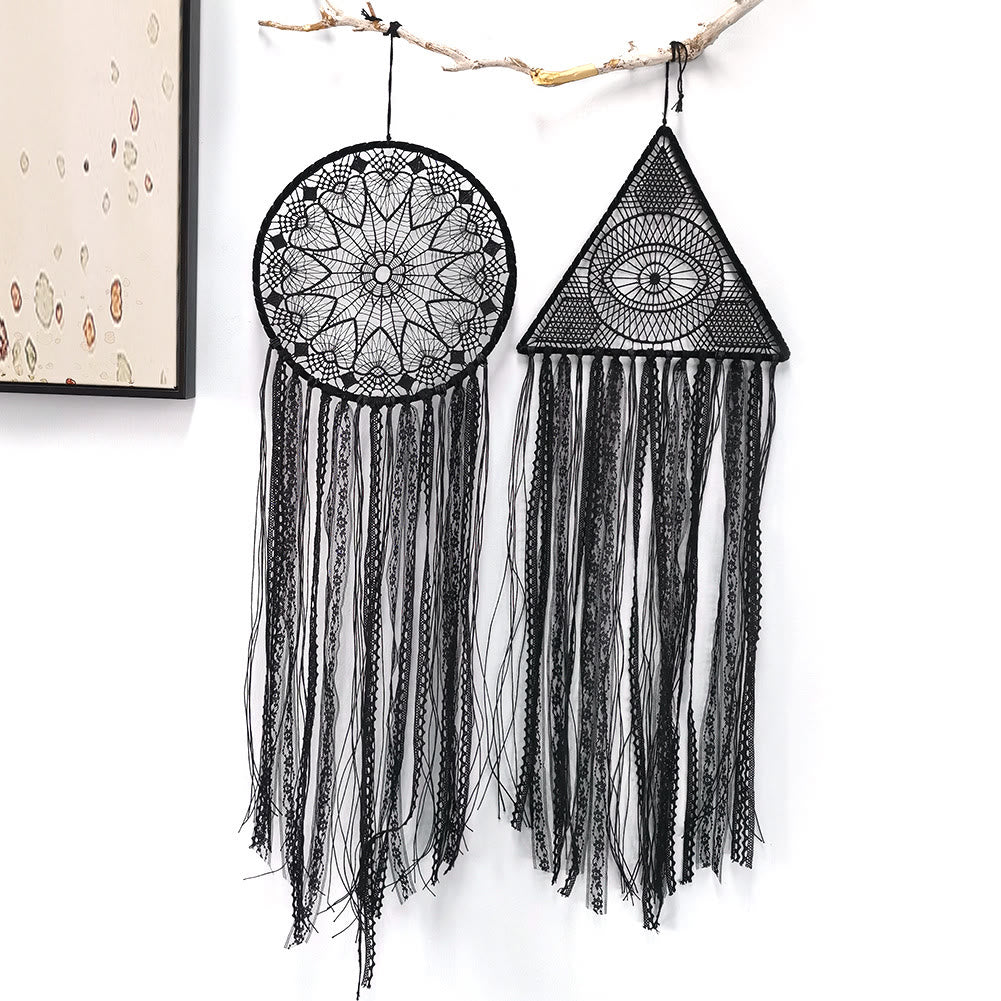 Olivenorma Evil Eye Woven Triangle Tassel Dream Catcher - image 0