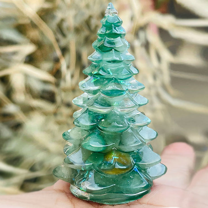 Olivenorma Multi-Color Natural Crystal Christmas Tree Gemstone Decoration - Green Aventurine - image 5