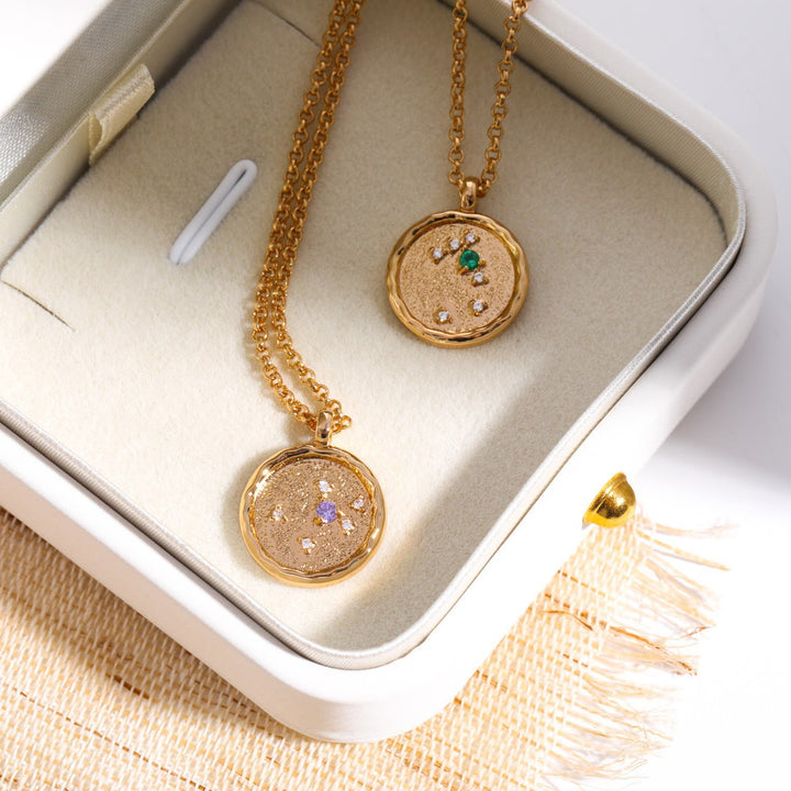 Olivenorma White Zircon Birthstone Zodiac Necklace - image 16