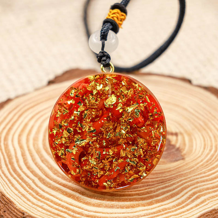 Red Coral Hamsa Balance Necklace - image 3