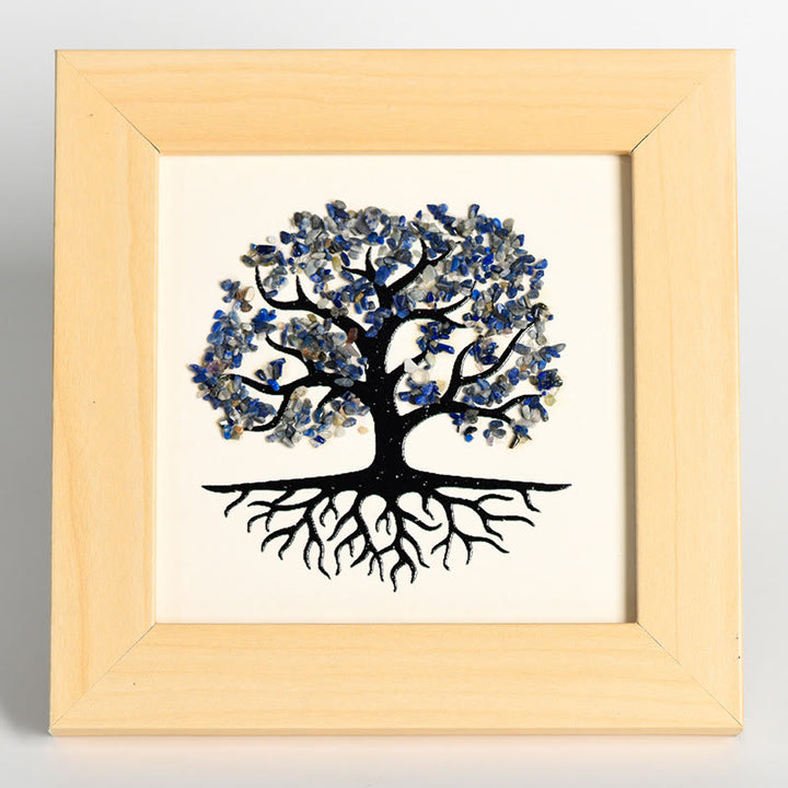 Olivenorma Natural Crystal Gravel Tree Of Life Photo Frame Decoration - Lapis Lazuli - image 4