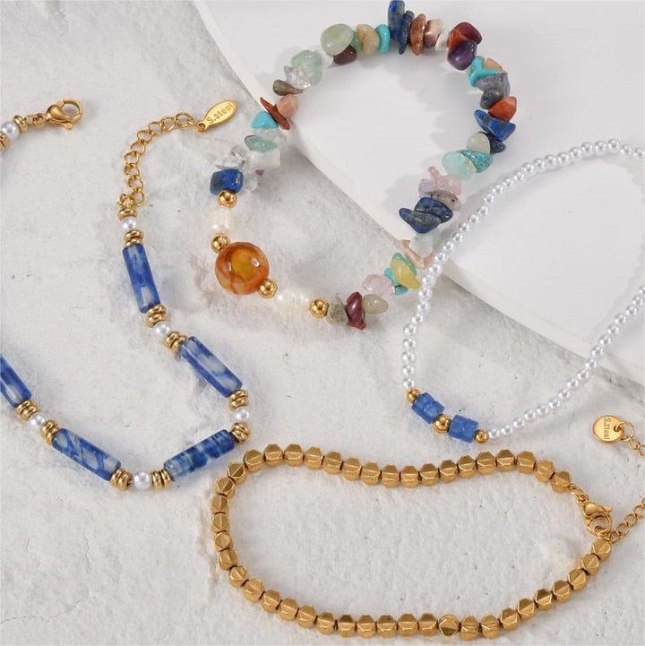 Olivenorma Natural Crystal Four Piece Beaded Bracelet Set - image 8