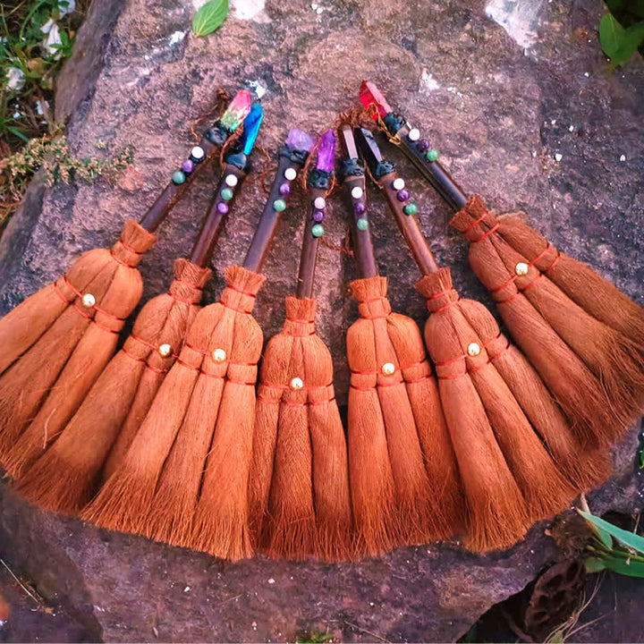 Olivenorma Natural Crystal Magic Broom Ornament - image 0