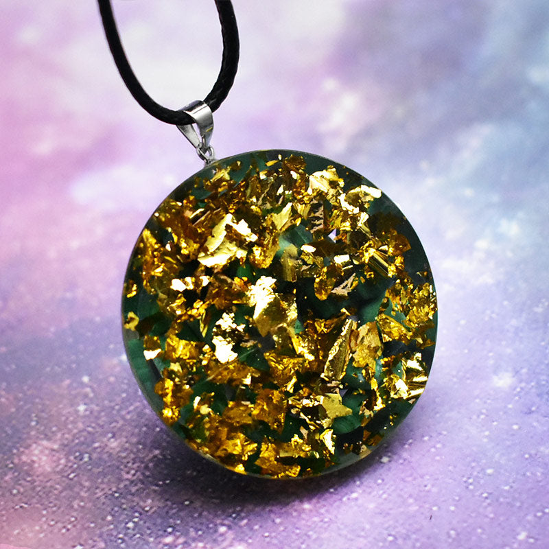 Olivenorma Natural Malachite Metatron's Cube Pendant Necklace - image 2