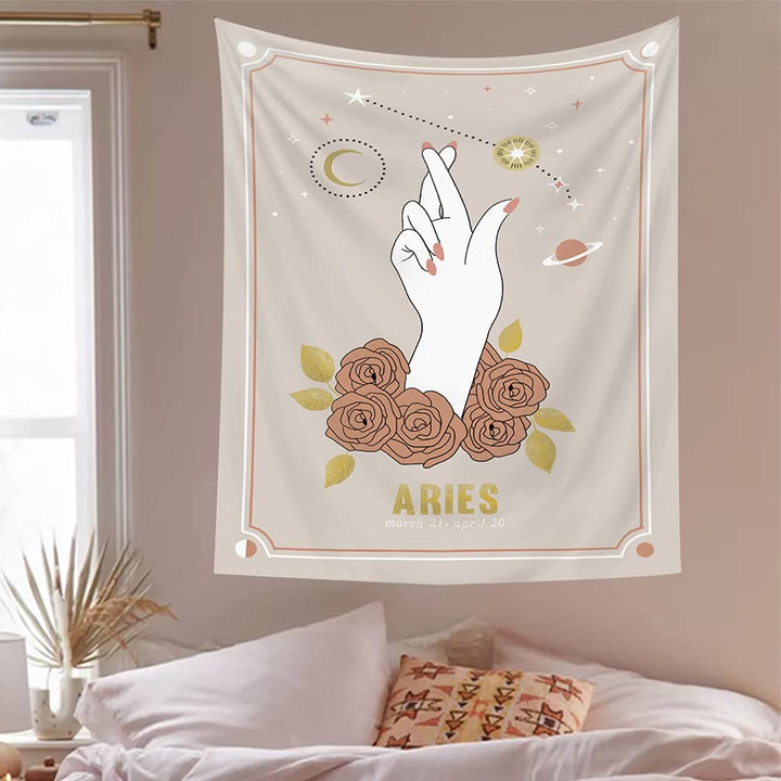 Olivenorma Magic Hand Tarot Zodiac Tapestry - 250*180cm - ARIES - image 5