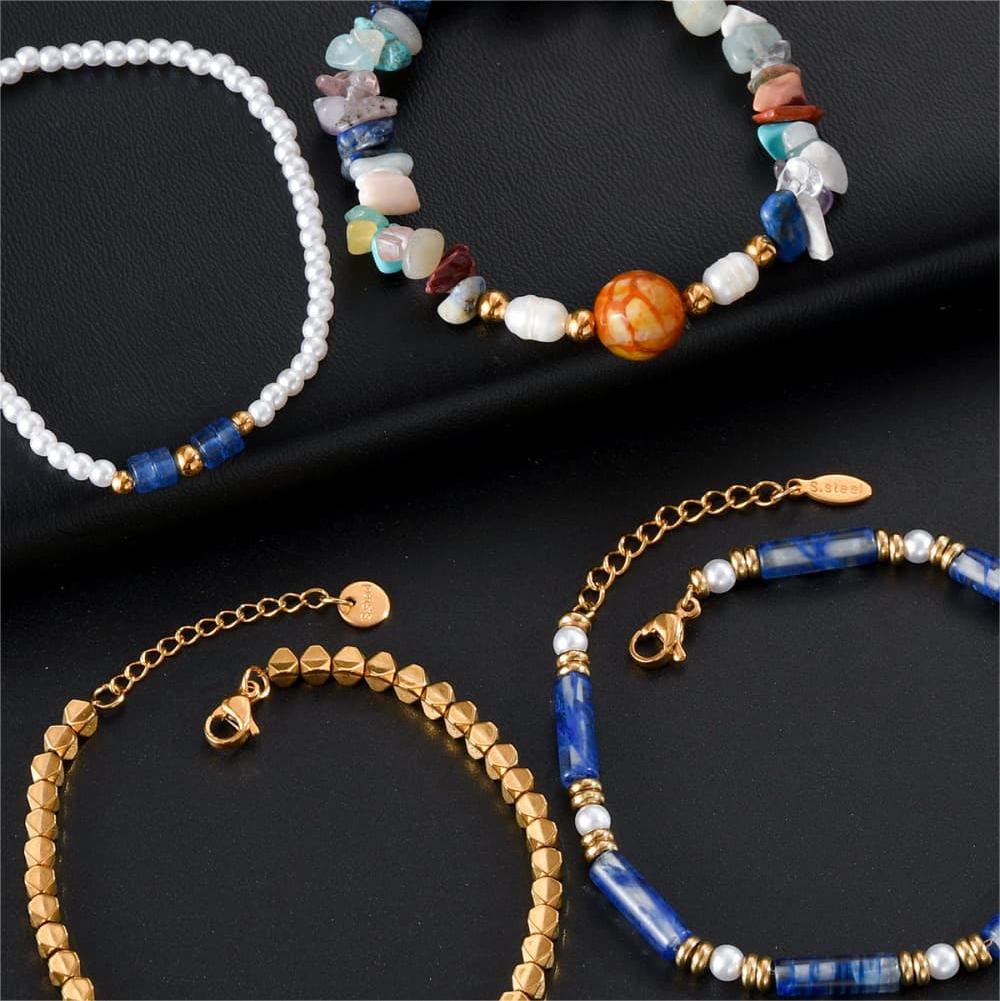 Olivenorma Natural Crystal Four Piece Beaded Bracelet Set - image 10