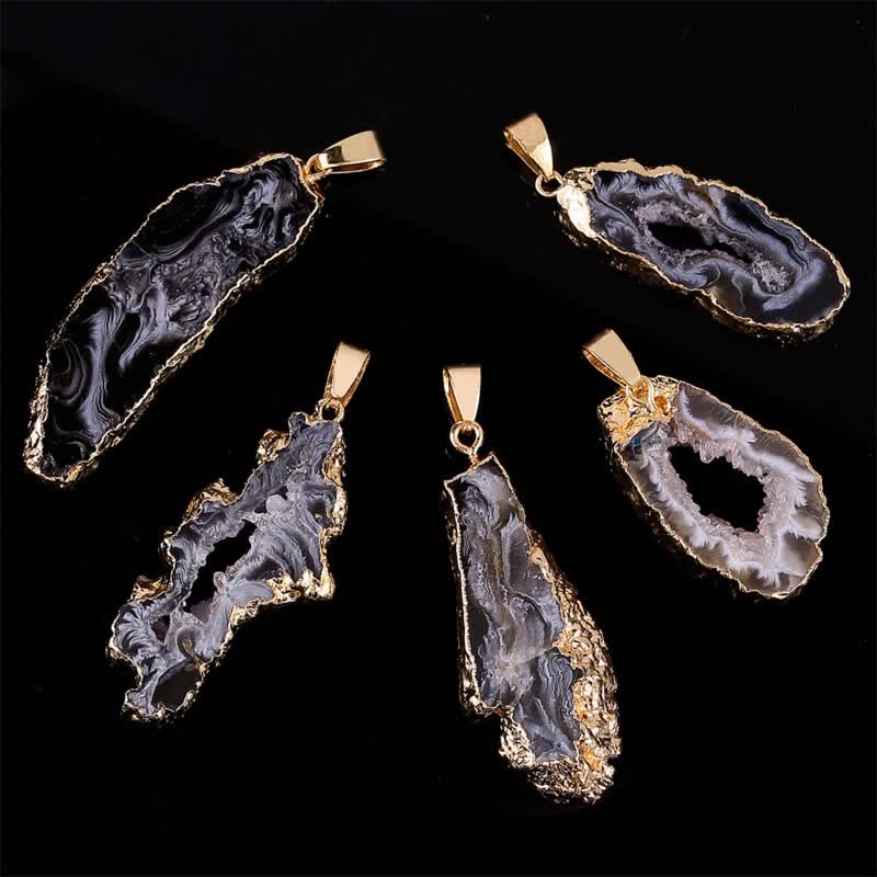 Olivenorma Natural Agate Geode Necklace - image 4