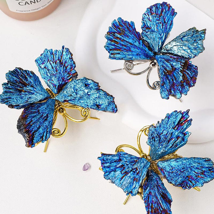 Olivenorma Aura Tourmaline Kyanite Butterfly Gemstone Decoration - image 4