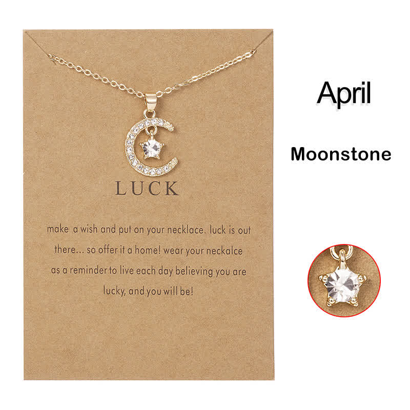 Olivenorma Month Birthstone Star Creative Gift Card Necklace - image 18