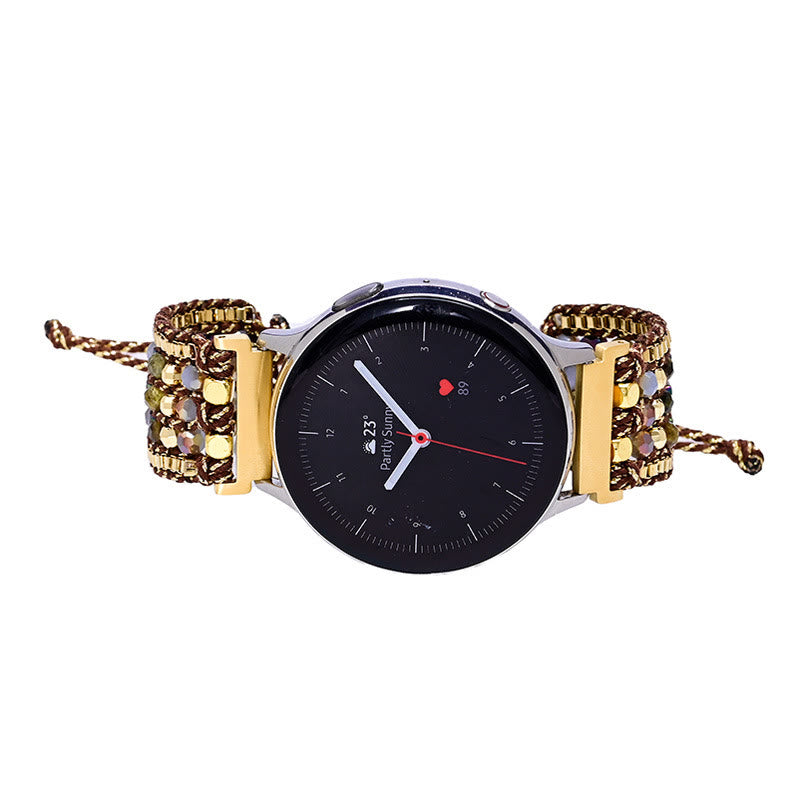 Olivenorma Hematite Crystal Beaded Braided Samsung Strap Bracelet - image 2