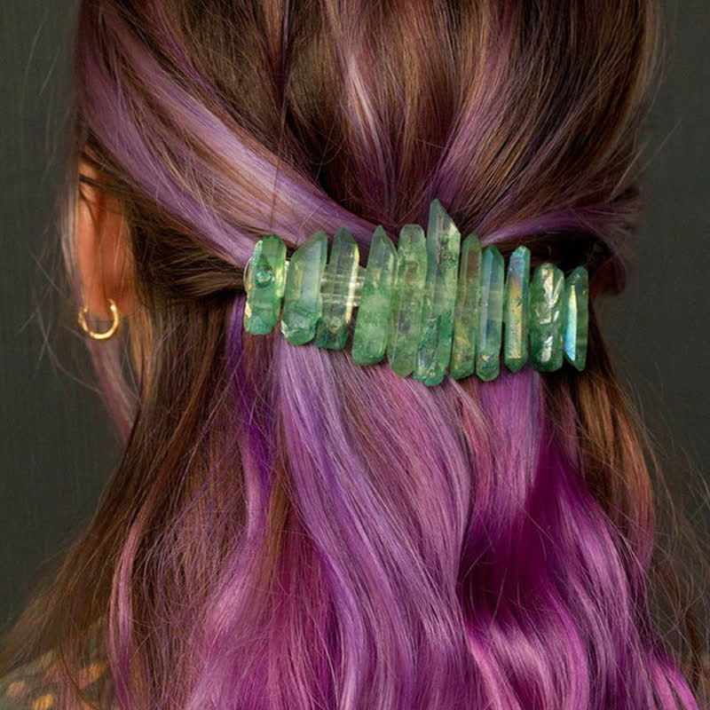 Bohemia Colourful Crystal Spring Hairpin - Peridot - image 0