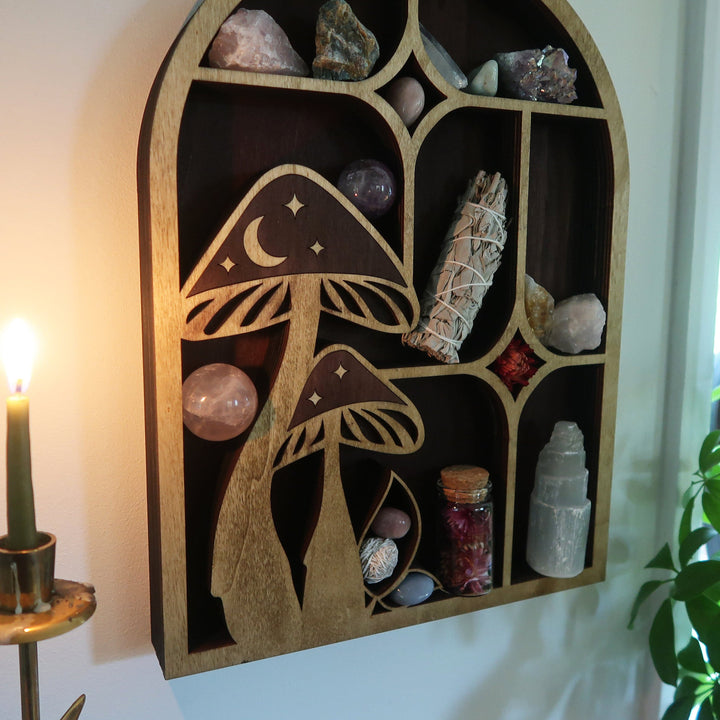 Olivenorma Celestial Mushroom Arch Crystal Shelf - image 2
