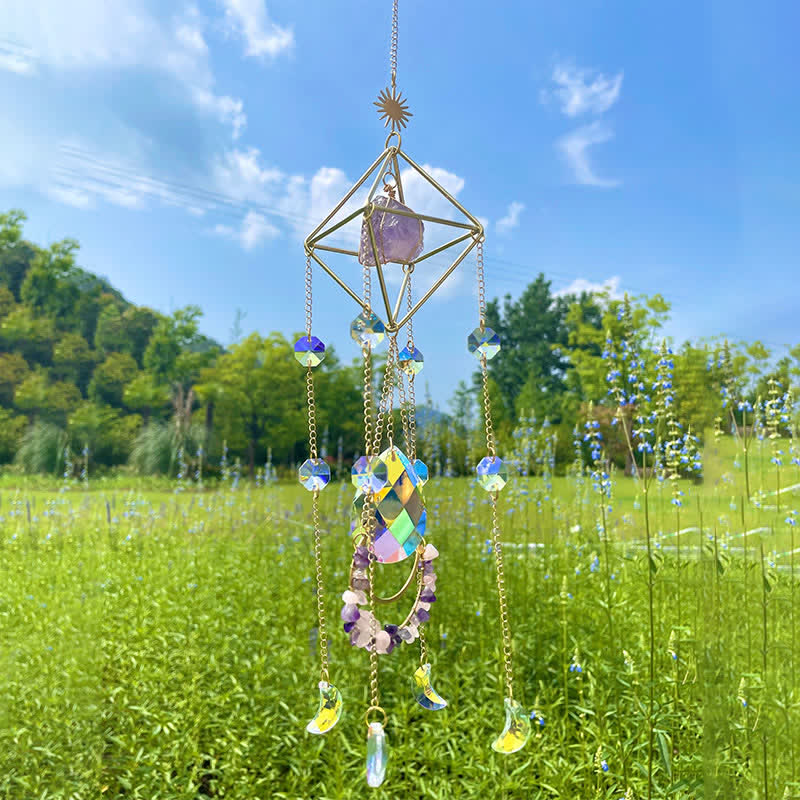 Olivenorma Rainbow Maker Crystal Suncatcher Gemstone Ornament - Amethyst - image 1