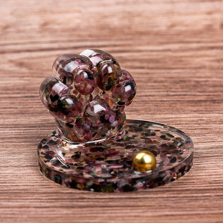 Olivenorma Natural Stone Epoxy Cat Claw Mobile Phone Holder - Tourmaline - image 7