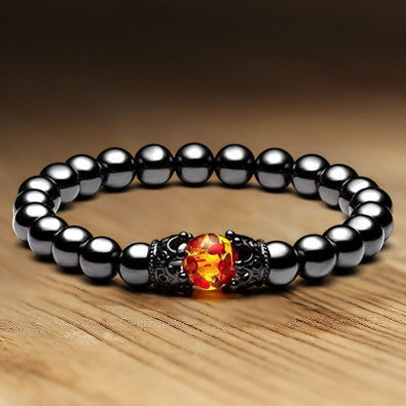 Natural Crystal Stone Bracelet - Obsidian - image 2