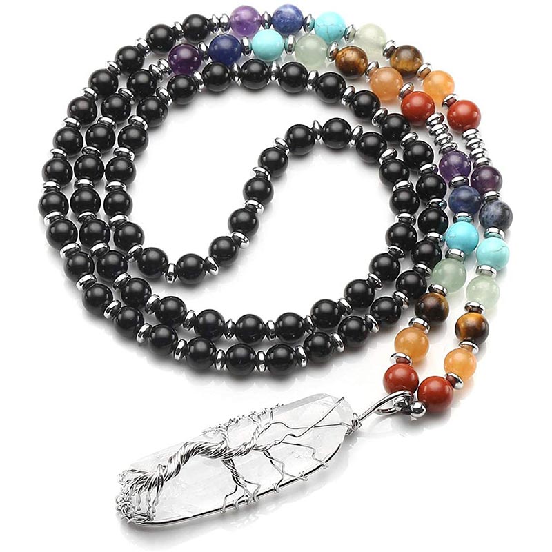 Natural Crystal Chakra Mala  - image 0