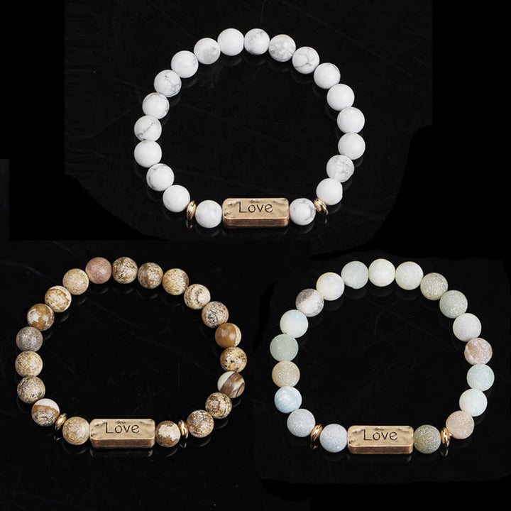 Olivenorma Natural Gemstone Love Powerful Engraving Bracelet - image 10