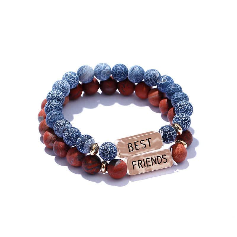 Olivenorma Natural Gemstone Best Friend Engraving Bracelet - image 7