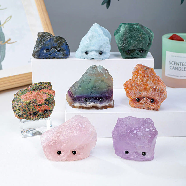 Olivenorma Natural Crystal Rough Stone Elf Hedgehog Gemstone Decoration - image 7