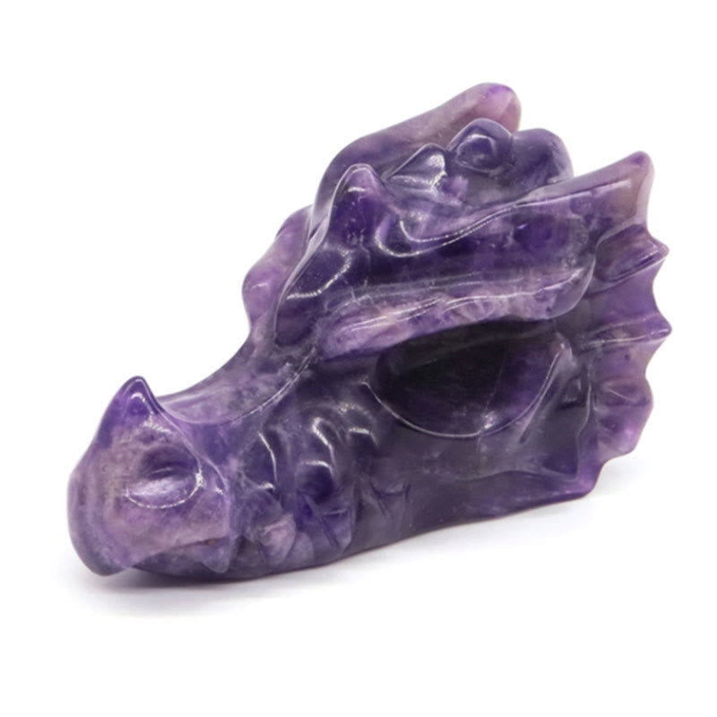 Olivenorma 3.2 Inch Dragon Head Skull Gemstone Decoration - image 21