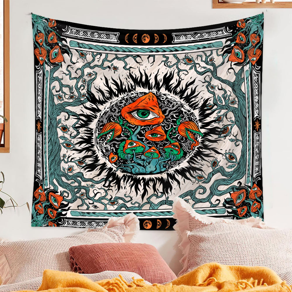 Olivenorma Trippy Mushroom Wall Tapestry - image 1