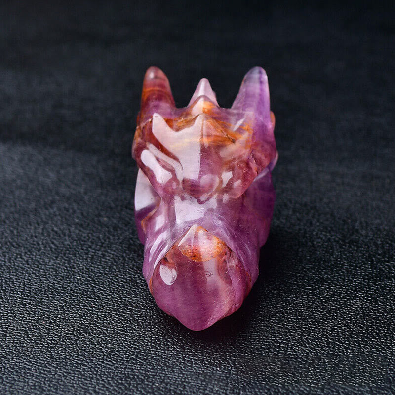 Olivenorma 3.2 Inch Dragon Head Skull Gemstone Decoration - image 28