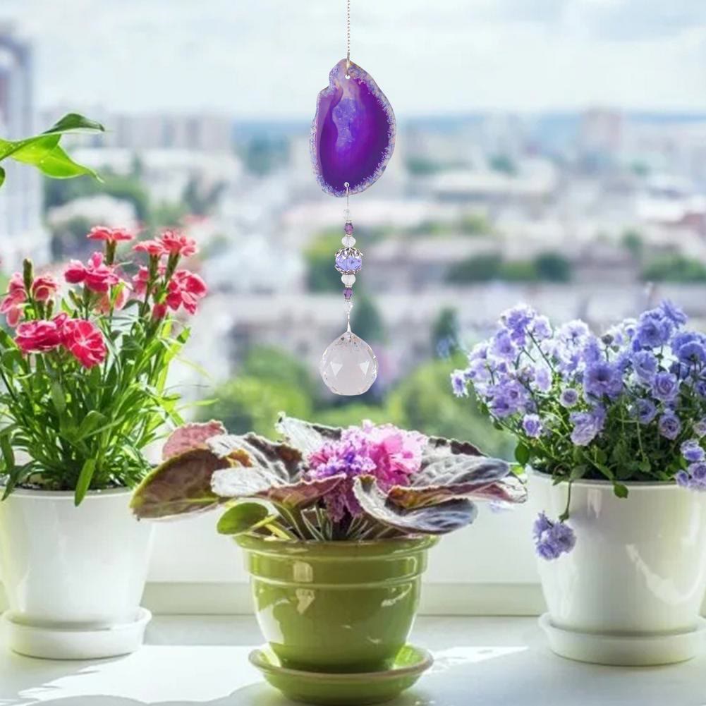 Olivenorma Handmade Hanging Pendant Sun Crystal Wind Chime - image 4